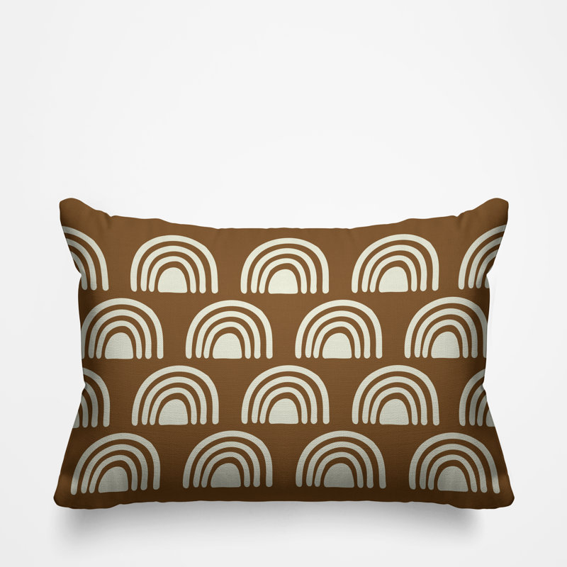 Coussin décoratif intérieur / extérieur Boho, Noyer