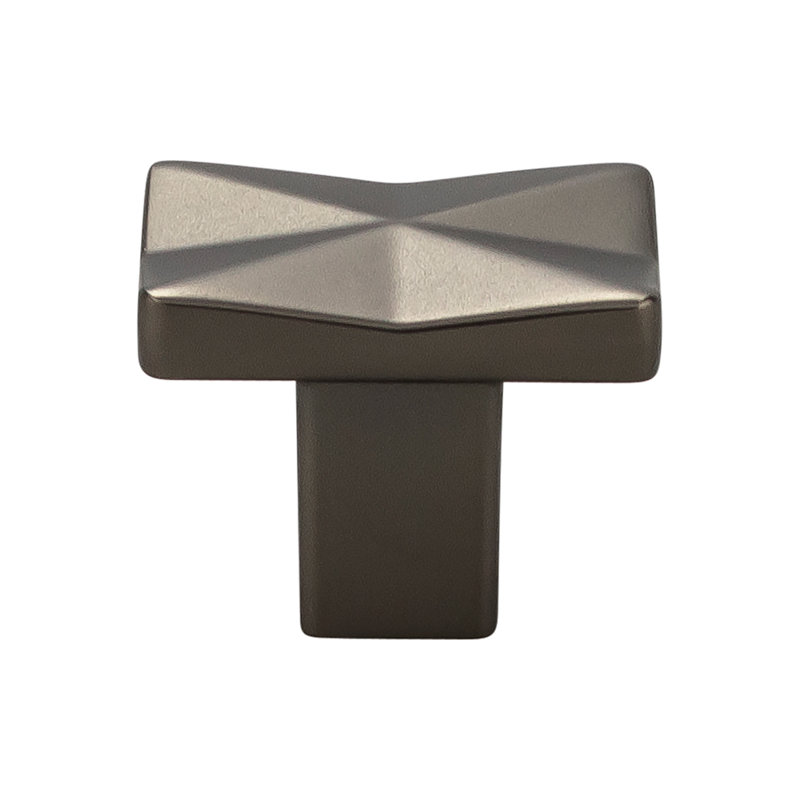 Quilted 1 1/4" Length Rectangle Knob, Ash Gray