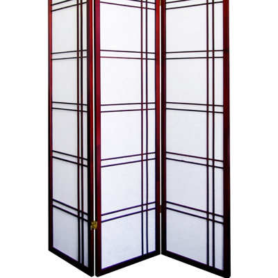 70" High 3 Room Divider "" In Cherry Finish - Made Of Pine, Hinged For Flexibility, Adds Style To Any Space Screen Foldable Utilization, Modern Home Feature