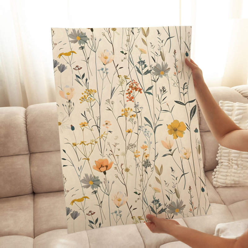 «Botanical Wildflowers Dream», impression d'art sans cadre, H 30 po x l 20 po
