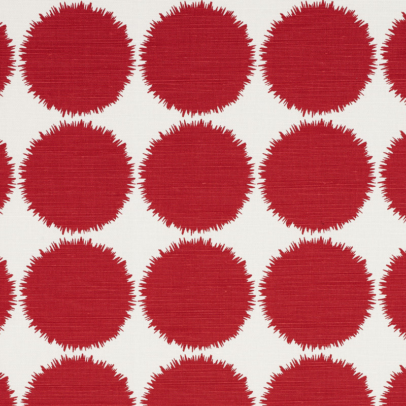 Schumacher x Studio Bon Fuzz Fabric, Red