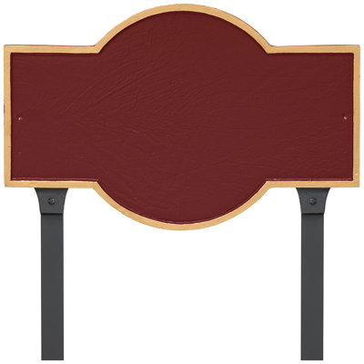 Plaque d'adresse rectangulaire avec piquets Canterbury