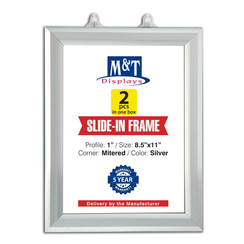 Ensemble de 2 cadres photo en aluminium, Argent