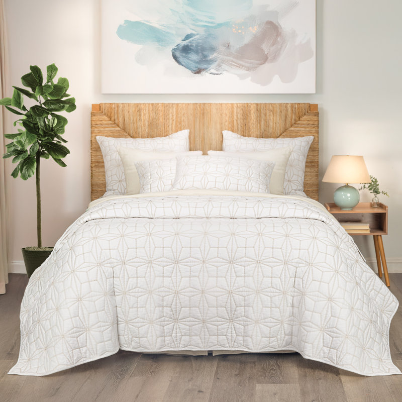 Taie d'oreiller Valeria, blanche/naturel, standard, King Sham