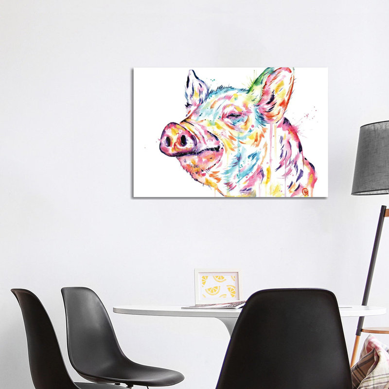 Pig - Free To Be 1 Piece Painting on Canvas, 66.04 cm H x 45.72 cm W x 1.91 cm D, Wrapped Canvas