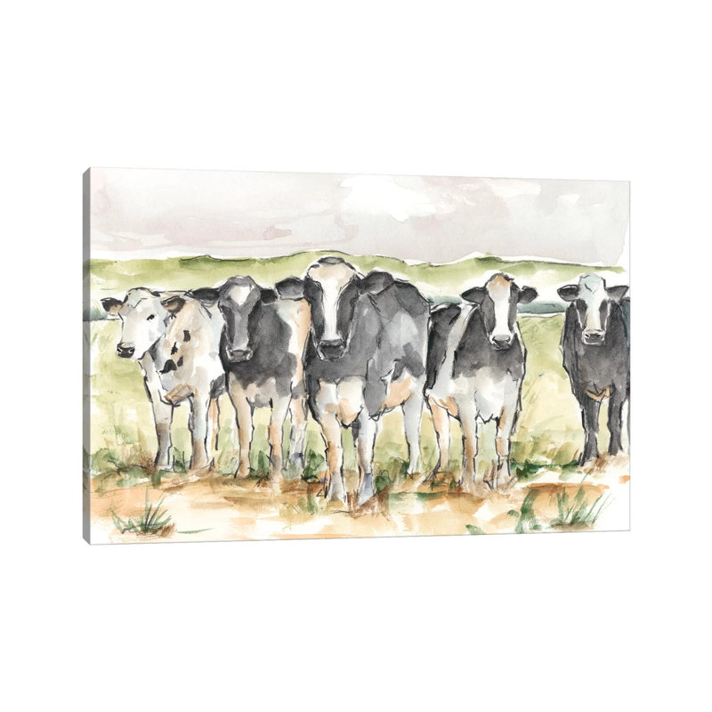 «Field Days II» par Ethan Harper - reproduction d'art, H 26 po x l 40 po x 1,5 po, Pas de tapis, Toile tendue