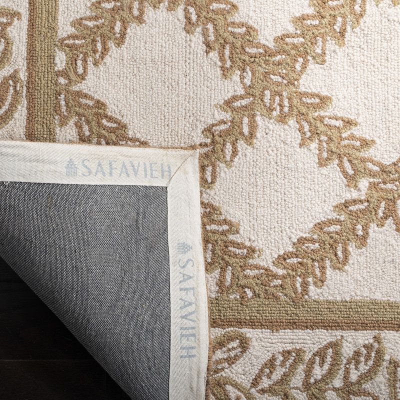 Tapis floral en laine crocheté à la main Jonsson, Tapis de couloir 2 pi 6 po x 8 pi