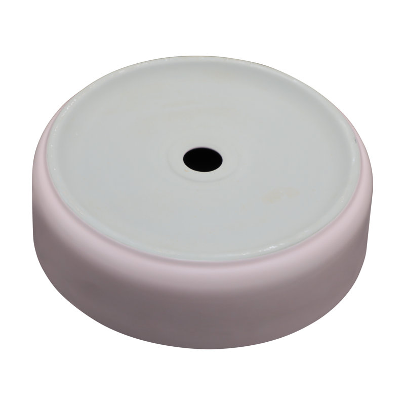 16" Pink Round Ceramic Vessel Bathroom Sink