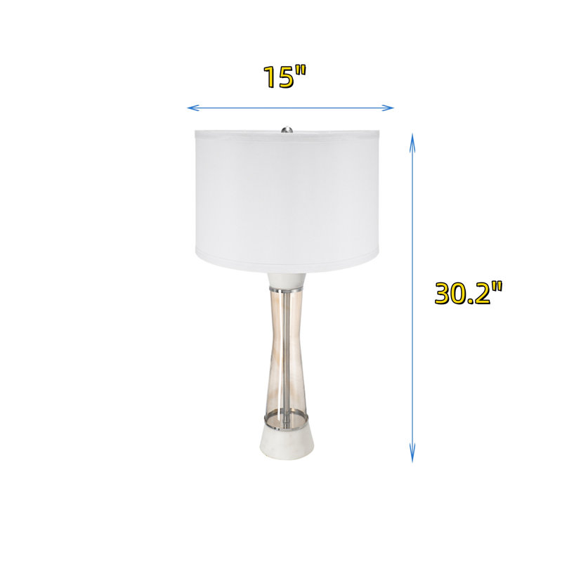 Lampe de table abat-jour cylindrique 15 x 30,2 po (l'abat-jour nécessite un assemblage)