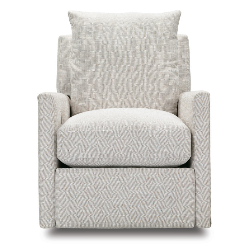 Lilah Power Swivel Recliner, Brown Polyester