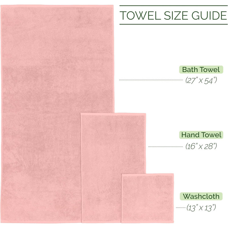 Ensemble de 6 serviettes de bain en velours côtelé de luxe Elegant Comfort, Poussière