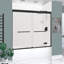 Ensemble de douche / baignoire 6 pièces avec porte et accessoires 60 po x 36 po x 92 po Transolor, blanc / noir mat-119036234-119036237