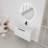 36" Wall Mounted Bathroom Vanity with Resin Sink & 2 Soft-Close Doors-2048318955