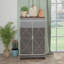 Armoire à chaussures moderne à deux portes avec miroir - couleur brune, verre givré, bordure argentée avec portes en verre avec poignées