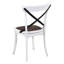 Ensemble de 2 chaises de salle à manger de style rustique moderne avec design rétro en X