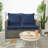 Sunbrella Outdoor Solid Loveseat Pillow and Cushion Set-857073770-857073686
