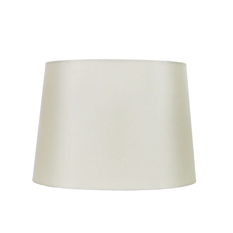 Hardback Linen Oval Lamp Shade (Spider), 9" H x 12" W x 8" D, Eggshell