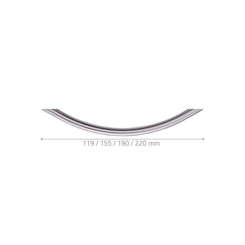 Poignée en arche, Acier Inoxydable, 6 3/10"