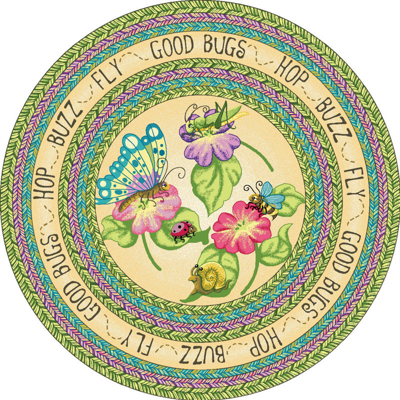 Tapis Nature Good Bugs, Rond 5 pi 4 po