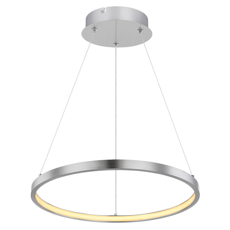 Bertrice 1 - Light LED Crystal Pendant, Matt Nickel