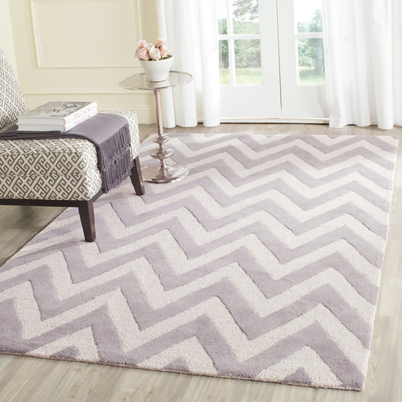 Kyleigh Wool Chevron Indoor Rug, Rectangle 5' x 8'