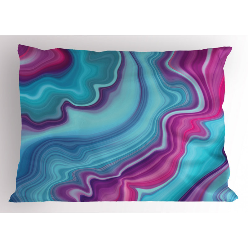 Marble Polyester Abstract Sham Set, Twin