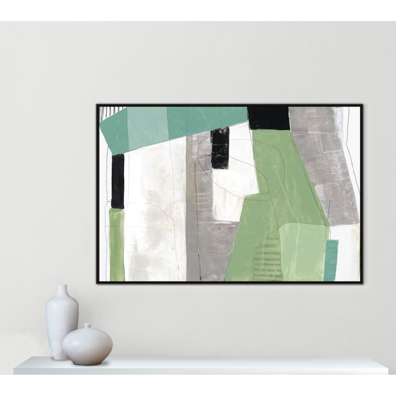 Evergreen Essence by Tom Reeves, No Mat, Espresso Floater Frame - Fine Art Canvas Print, 41.5" H x 61.5" W x 2" D