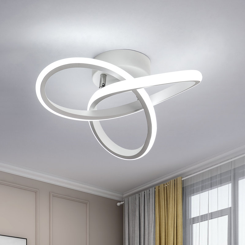 Modern LED Ceiling Light, 20W Modern Spiral Design LED Lamp, White, 6000K
