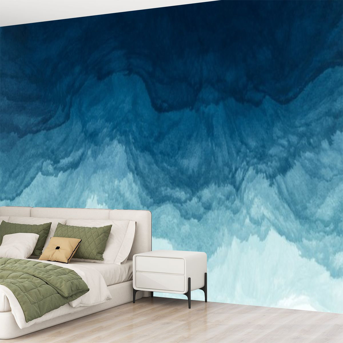 Ivy Bronx Peel and Stick Canvas Wallpaper Wall Mural Abstract art paint ...