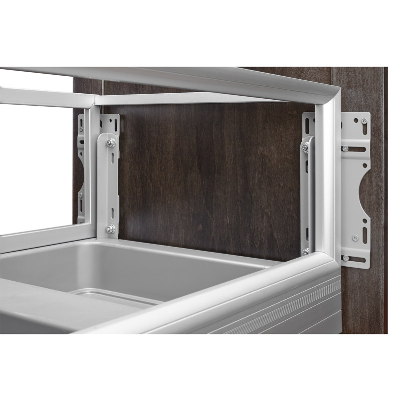 White Plastic Pull-Out Kitchen Waste Container with Soft-Close Slides