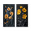 Ensemble de 2 pièces murales monochromes jaunes et grises Grace III - Bleuets-82689194-82689174