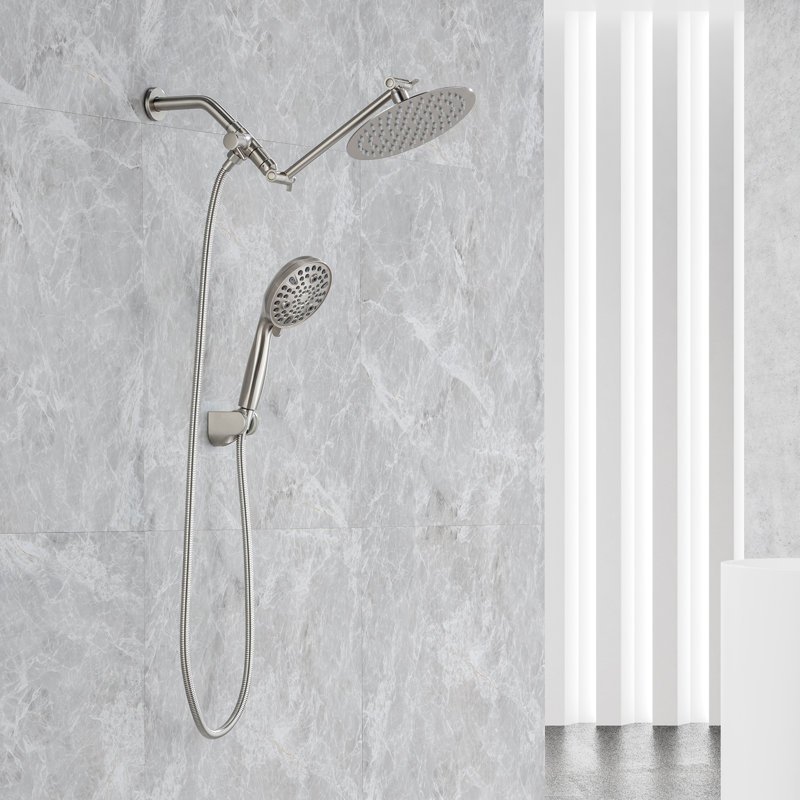 Complete Shower System with Rough in-Valve, Brushed Nickel