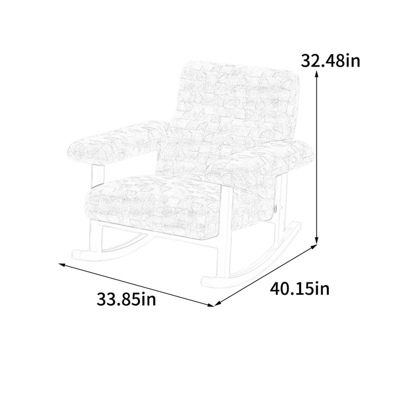 Ergonomically designed comfortable rocking chair, Blue