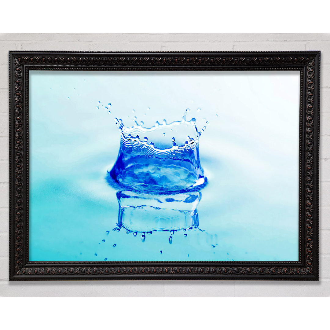 Aqua Splash Gerahmter Druck Wandkunst