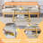 Retro Minimalist Style Metal Frame Double-layer Tempered Glass Coffee Table, , Adding A Touch Of Elegance To Your Living Room-1997247347