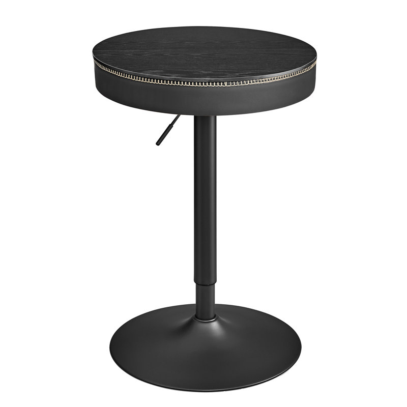 Gilbahar height-adjustable dining table, Noir ébène / noir encre