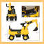 Pelle à pédale de construction pour tout-petits, PP jaune ensoleillé, rangement caché et pelle manuelle, 33,5 L