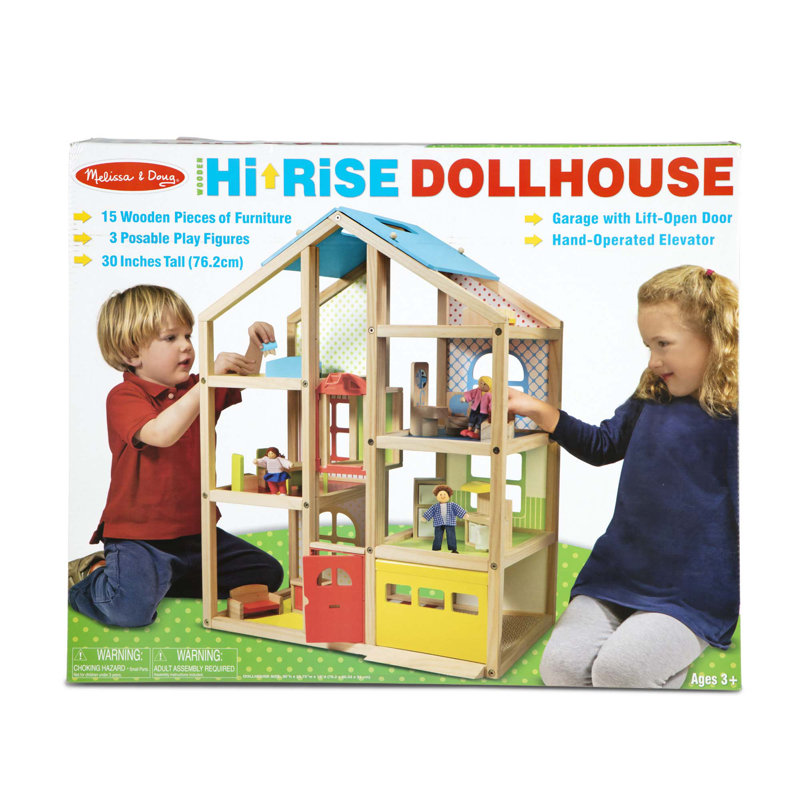 19 Piece Hi-Rise Dollhouse Set