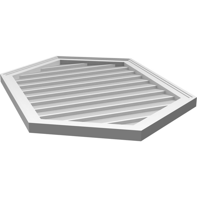 Ventilé vertical à pignon vertical 7/12 po, H 38 po x l 26 po x P 1,5 po