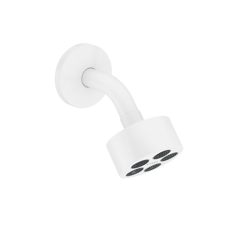One Rain Fixed Shower Head, Matte White