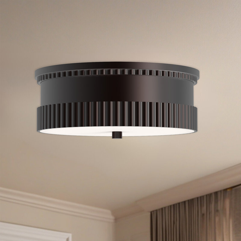 Rue Flush Mount, Warm Bronze