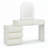 Luxury 2-in-1 Vanity Table with Leather Finish, 3-Color LED Lighted Mirror, Modern Makeup Vanity Desk with Nightstand Design, Dressing Table with 5 Storage Drawers, Beige