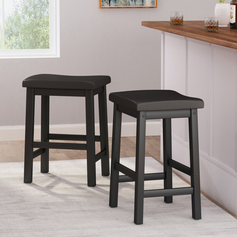 Tabouret en bois 24 po, 1, Noyer