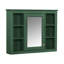 Armoire de rangement murale avec miroir et tablettes ouvertes-885887962