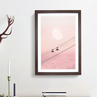 Cable Car to the Moon - Picture Frame Painting Print