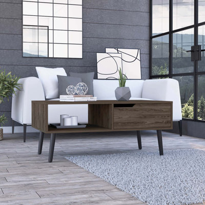Table basse de 40 po avec tiroir et tablette Johane