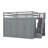 Full Size Wooden Loft Bed Equipped With Built-In Closets, Various Storage Compartments And Drawers For Bedroom-184409082