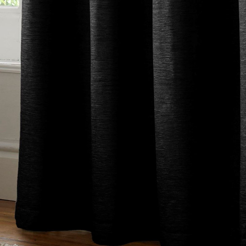 Bergman Sheer Curtain, Black, 167 W x 137 D cm