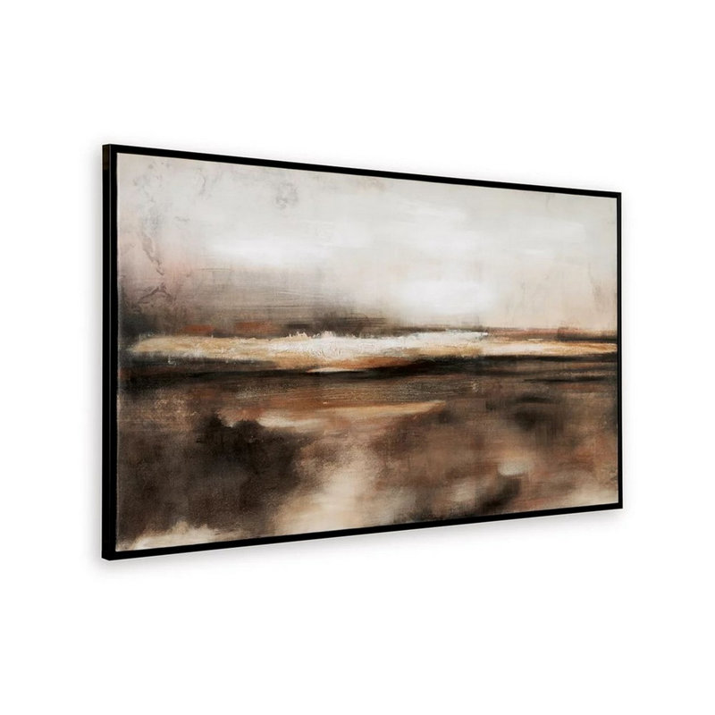 Paysage abstrait, peinture sur toile encadrée