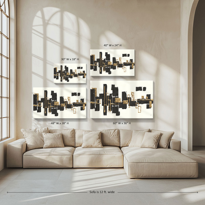 "Gilded Boxes III" par Chris Paschke, reproduction sur toile, H 18 po x l 30 po x P 1 po